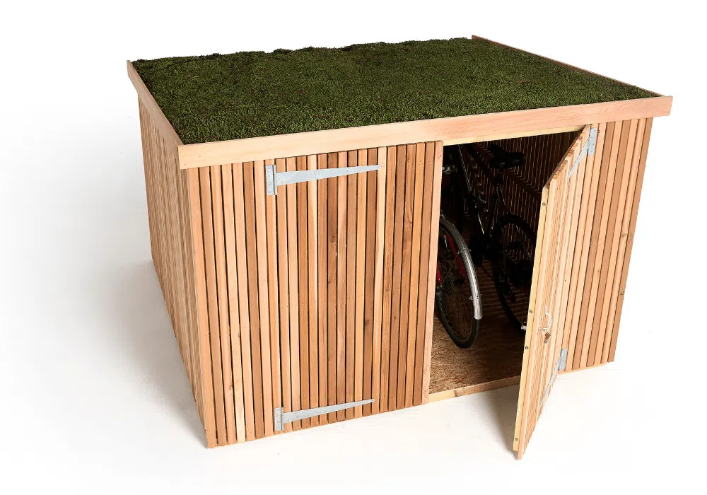 Slot-In Bike Shed shown on the Brighton Bike Sheds bike sheds page, image 4 in the product gallery