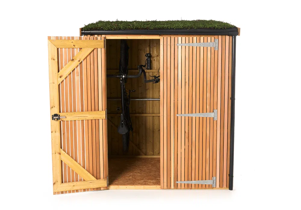Vertical Bike Shed shown on the Brighton Bike Sheds bike sheds page, image 4 in the product gallery