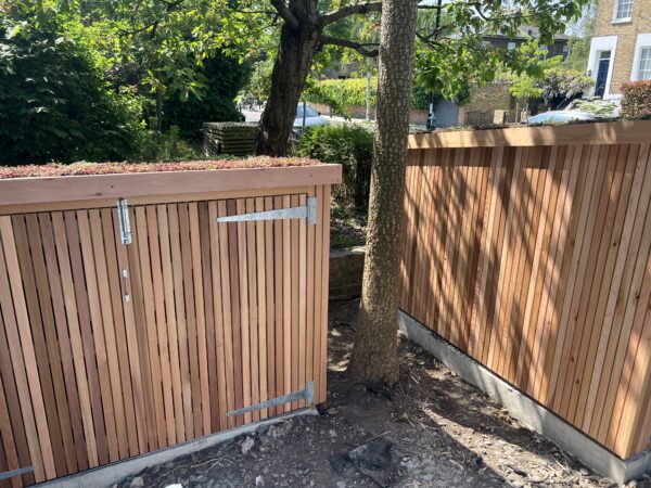 Bike shed and bin shed